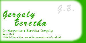 gergely beretka business card